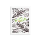 Quadro Tempero Cozinha Spices and Herbs Moldura Branca 22x32