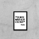 Quadro Tente Não Ser Cuzão 24x18cm