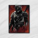 Quadro The Mandalorian Star Wars 24x18cm - com vidro Quadro The Mandalorian Star Wars 24x18cm - com vidro