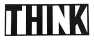 Quadro Think 45x17 Preto / Branco