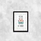 Quadro To De Bacon a Vida 33x24cm - com vidro