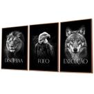 Quadro Trio Canvas Disciplina Execução Foco 129x53cm Quadro Trio Canvas Disciplina Execução Foco 129x53cm