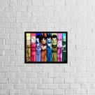 Quadro Turma Dragon Ball Z 33x24cm - com vidro