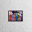 Quadro Turma Dragon Ball Z 45x34cm - com vidro