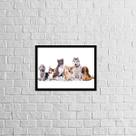 Quadro Turma Pet 33x24cm - com vidro