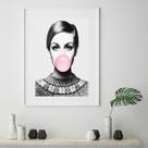 Quadro Twiggy Bola Chiclete - 60x48cm Quadro Twiggy Bola Chiclete - 60x48cm