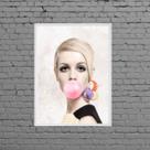 Quadro Twiggy Bubble Gum 45x34cm