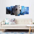 Quadro Uchiha Obito Para Quarto Mosaico 5 Peças 125x60