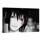 Quadro Uchiha Sasuke Naruto decorativo com Tela em Tecido