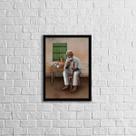 Quadro Umbanda Preto Velho 33x24cm - com vidro