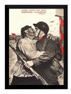 Quadro Ussr Guerra Propaganda Comunista Poster Moldurado