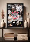Quadro Vai Corinthians com Vidro e Moldura Preta Tam:A4