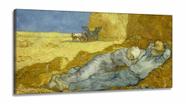Quadro Van Gogh A Sesta Do Meio Dia Decorativo Sala em Tecido Canvas 130x60