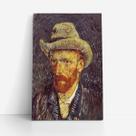 Quadro Van Gogh Autorretrato com Chapéu Canvas 60x40cm