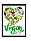 Quadro Vegan Vegano Arte Vegetarianos Decoração Cozinha