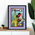Quadro Viagem Para França 33x24cm - com vidro