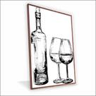Quadro Vinho para Dois Vinil Sem Vidro