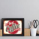 Quadro Vintage Café Best Coffee 33x43cm Moldura Preta Quadro Vintage Café Best Coffee 33x43cm Moldura Preta