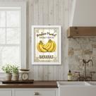 Quadro Vintage Cozinha Bananas 45x34cm Mold Branca
