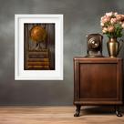 Quadro Vintage Globo Terrestre - 60x48cm Quadro Vintage Globo Terrestre - 60x48cm
