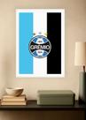 Quadro Vintage Grêmio com Vidro e Moldura Branca Quadro Vintage Grêmio com Vidro e Moldura Branca