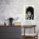 Quadro Vintage Jimi Hendrix 33x24cm - com vidro Quadro Vintage Jimi Hendrix 33x24cm - com vidro