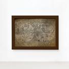 Quadro Vintage Mapa Antigo Moldura Marrom 33x43cm Quadro Vintage Mapa Antigo Moldura Marrom 33x43cm