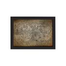 Quadro Vintage Mapa Antigo Moldura Preta 33x43cm Quadro Vintage Mapa Antigo Moldura Preta 33x43cm