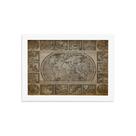Quadro Vintage Mapa Antigo Navegações Moldura Branca 22x32