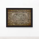 Quadro Vintage Mapa Antigo Navegações Moldura Preta 22x32cm Quadro Vintage Mapa Antigo Navegações Moldura Preta 22x32cm