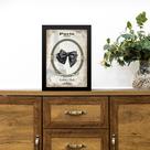 Quadro Vintage Moda Laço de Fita 24x18cm - com vidro