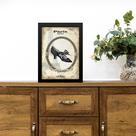 Quadro Vintage Moda Sapato Paris 33x24cm - com vidro