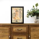 Quadro Vintage Moda Vestido Atelier 45x34cm - com vidro