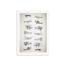 Quadro Vintage Moldura Branca Aviões 22x32cm Quadro Vintage Moldura Branca Aviões 22x32cm