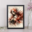 Quadro Virgem Maria Abstrato 45x34cm