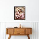 Quadro Virgem Maria Flores e Pérolas 33x24cm - com vidro Quadro Virgem Maria Flores e Pérolas 33x24cm - com vidro