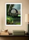 Quadro Wallpaper Palmeiras com Vidro e Moldura Branca Tam:A4 Quadro Wallpaper Palmeiras com Vidro e Moldura Branca Tam:A4