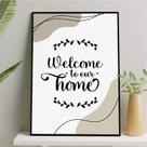 Quadro Welcome To Our Home 45x34cm - com vidro