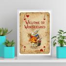 Quadro Welcome To Wonderland 33x24cm