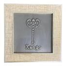 Quadro Xangô Machado Orixá Madeira Carvalho 13 x13 cm