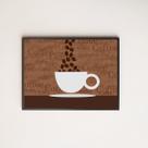 Quadro Xícara de Café Com Grãos 33x24cm - com vidro Quadro Xícara de Café Com Grãos 33x24cm - com vidro