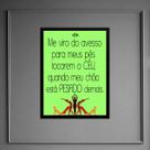 Quadro Yoga Frase - Tocar O Céu 33x24cm