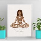 Quadro Yoga Is Not A Work Out 24X18Cm Preta