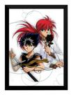 Quadro Yu Yu Hakusho Hiei & Kurama Anime Poster Moldurado