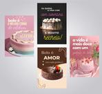 Quadros Confeitaria Decorativos Bolos Tortas Cozinha 4 Peças