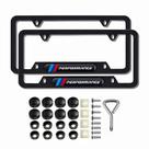 Quadros de matrículas QOMAGO Black Aluminium, conjunto de 2