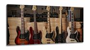 Quadros Decorativo Guitarras Fender em Tecido Canvas 130x60