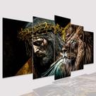 Quadros Decorativo Mosaico Leão Juda Cristo Força Quadros Decorativo Mosaico Leão Juda Cristo Força