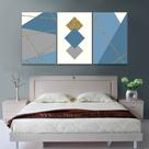 Quadros Decorativos 120x60 Abstrato Geométrico Azul Sala