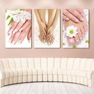 Quadros Decorativos 3 Peças Manicure Pedicure Quadros Decorativos 3 Peças Manicure Pedicure